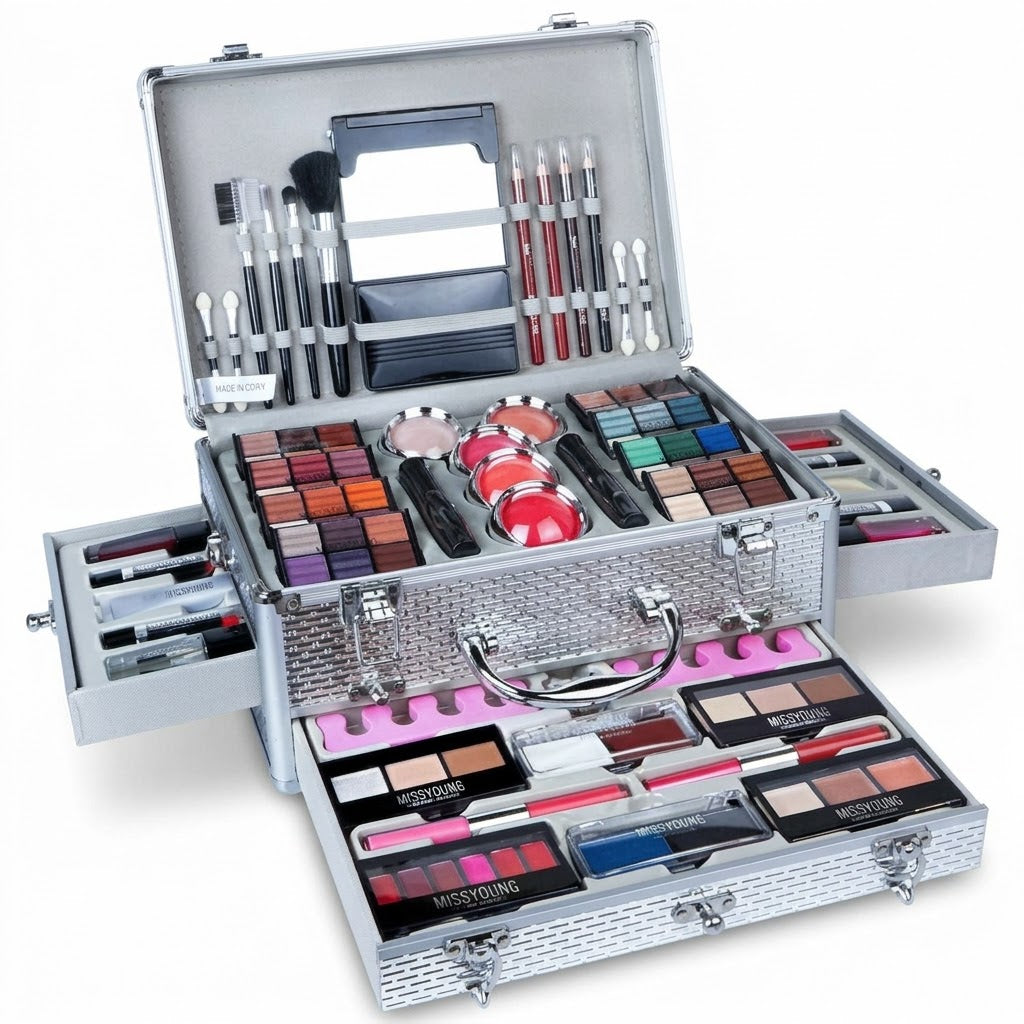 All-in-One Professional Makeup Set (Silver)