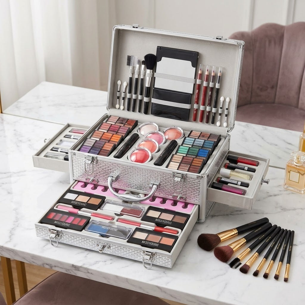 All-in-One Professional Makeup Set (Silver)