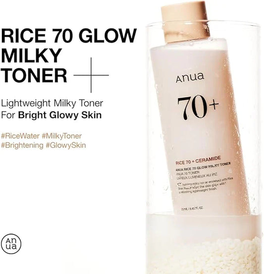 Anua -Rice 70 Glow Milky Toner (Original) | أنيوا هارتليف 70% تونر مهدئ