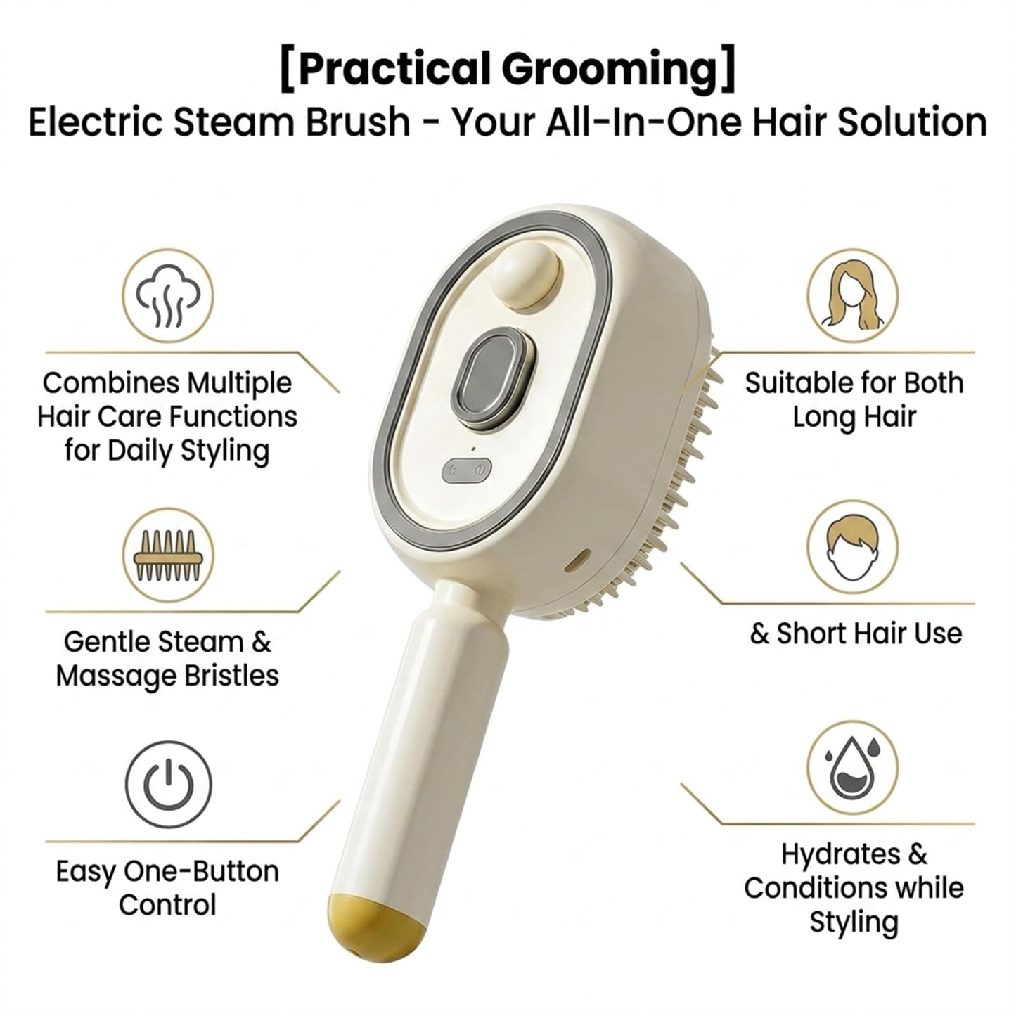 SilkBeam Rechargeable Hair Straightener Brush